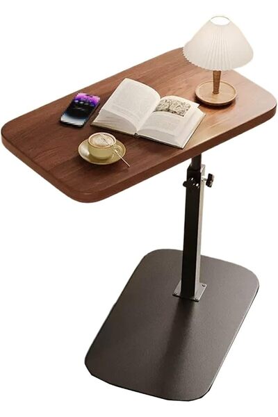 LEFAFA C Shaped Side Table, C Shaped End Table, Adiustable Height Couch Side ...