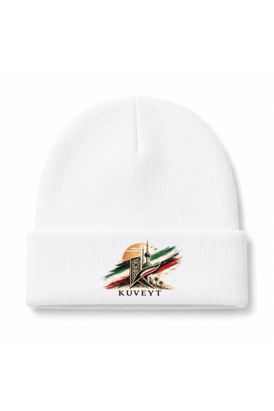 Rabona Fashion Kuwait Heritage Skyline Flag Art Graphic Beanie