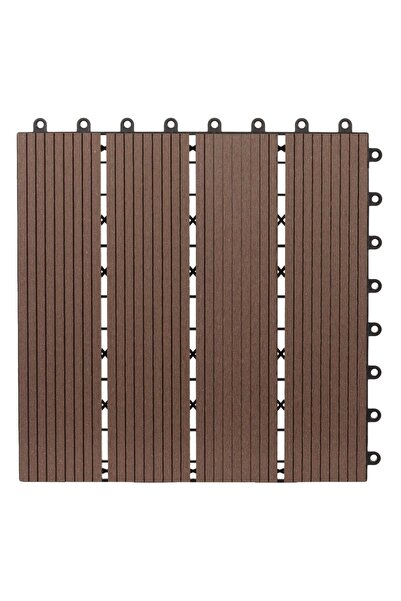 OEM Placa Podea de Exterior din Lemn Maro 30x30x2cm