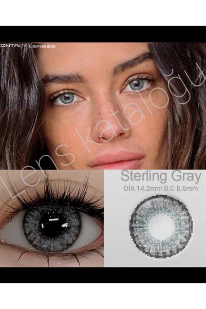 Eyeshop GÖZ LENSİ STERLING GRAY KOYU GIRİMAVİ TONDA Hareli Geniş pupilli doğa...