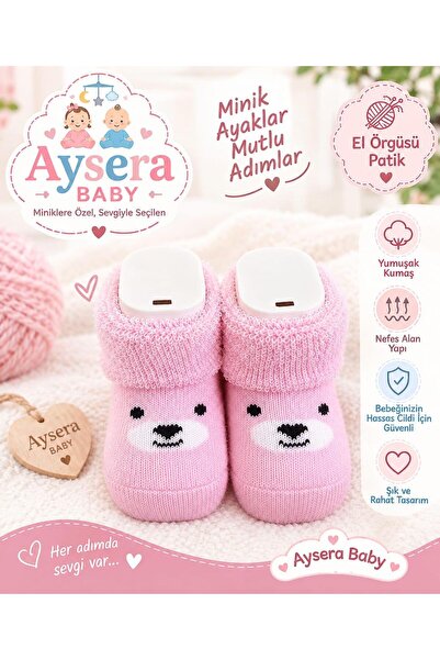bebek çorap yün dokuma (1 aylık 9 aylık)