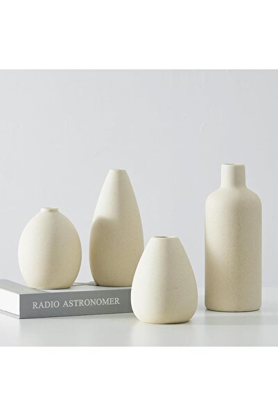 GENERAL 4 Small Vases for Flowers, Unique Flower Vases for Centerpieces, Deco...