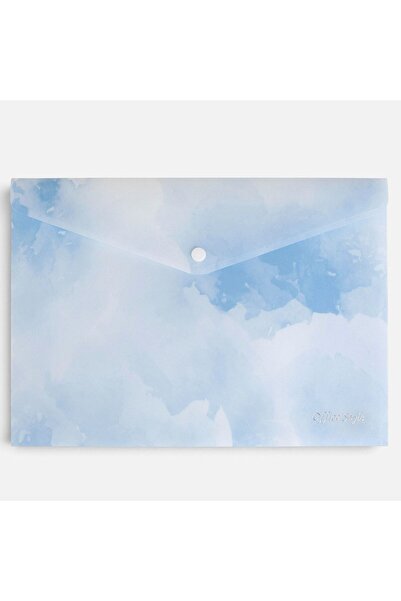 OEM Mapa cu Capsa Bleu Marble cu Glitter 33x24cm