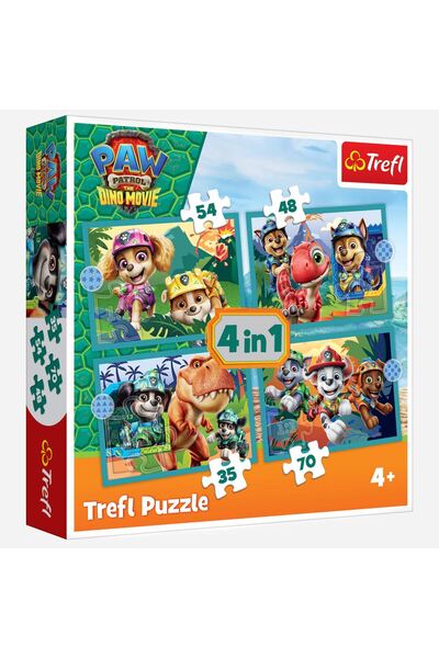 OEM SET PUZZLE 4 ÎN 1 PATROLA CĂȚELUȘILOR DINO