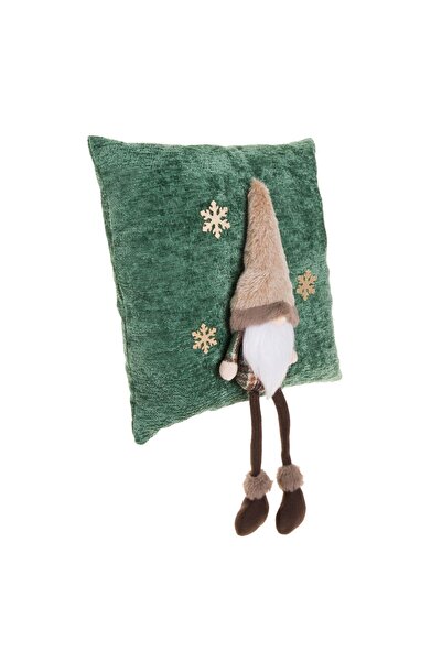 OEM Perna Decorativa de Craciun Verde Ciel cu Figurina Gnome 3D 35x35cm