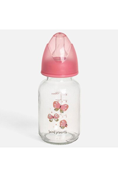 OEM Biberon din Sticla cu Tetina din Silicon Fluturi Honey Baby - 120ml