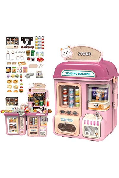 OASIAURA 68Pcs Multi-Functional Touch Vending Machine for Kids - Pink 3-in-1 ...