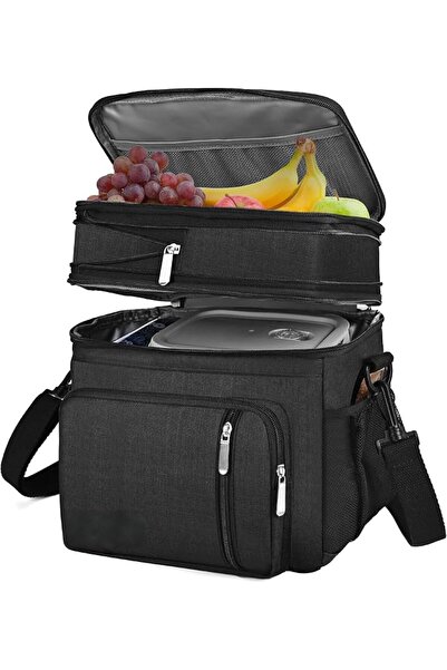 ELECDON Large Insulated Lunch Bag for Men & Women, 15L Double-Decker Cooler T...