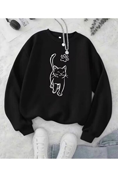 NIGRUM PARDUS Plus Size Enjoyable Cat Paw Printed 100% Cotton Shardooned Wint...