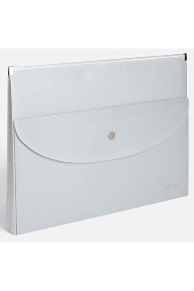 OEM Mapa A4 Soft Touch Gri cu Fermoar si Capsa 32x24,5cm