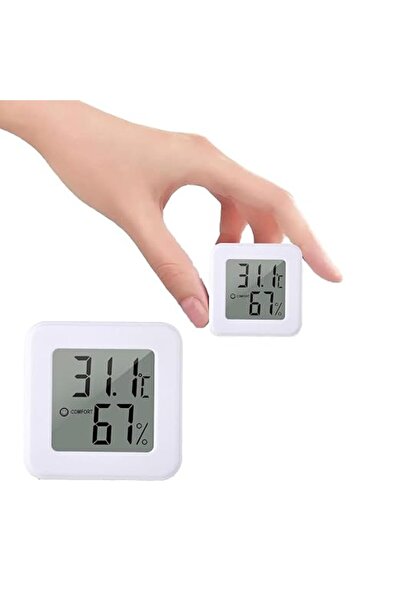 Generic ميزان حرارة رقمي صغير، جهاز قياس درجة الحرارة والرطوبة الداخلية مع شا...