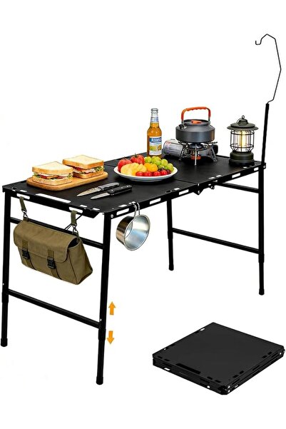 0TO1 TECH Picnic Table Portable, 104x48cm Camping Table with Adjustable Heigh...