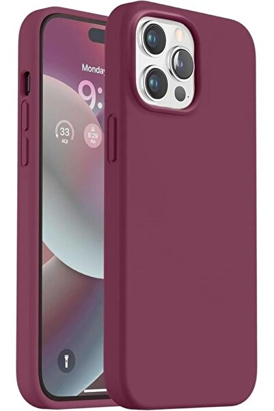 Noir İphone 14 Pro Max Uyumlu İçi Kadife Lansman Silikon Kapak Kılıf