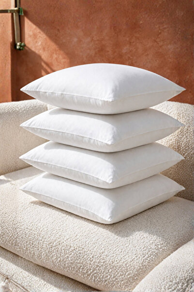 Nart Home 4 Pieces of Throw Pillow Inner Cushion 45X45 cm (350 Gr Full Fiber ...