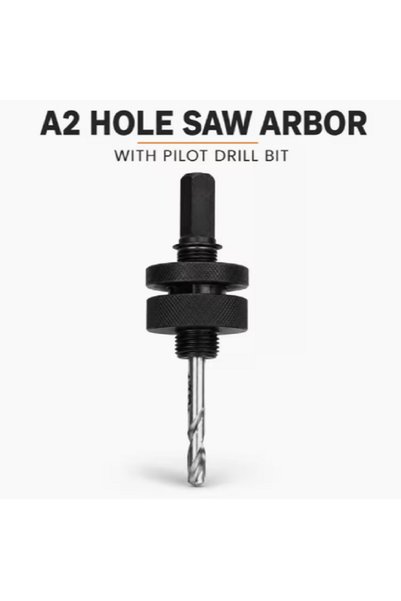 Generic Brand Hole Saw Arbor with Center Drill Bit, Threaded Mandrel Holder f...