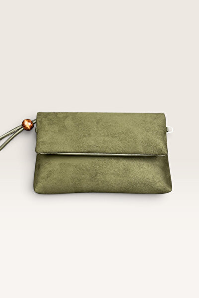 Kadın Süet Portföy Çanta Çapraz Zincir Askılı Clutch Çanta El Çantası