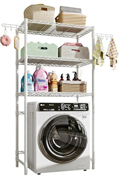 GENERAL Over Washer & Dryer Storage Shelf,Adjustable Laundry Room Organizer (...