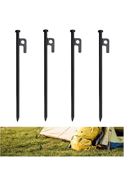 Generic Tent Pegs, 4 Pcs Tent Stake Set, 7.87 Inch Heavy Duty Forged Steel Te...