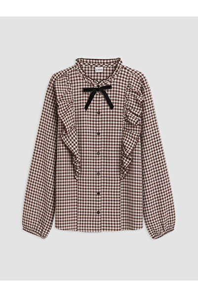 LC Waikiki Two Mt Shop Quality Lcw Kids Brown Dobby Plaid Standard & Regular ...