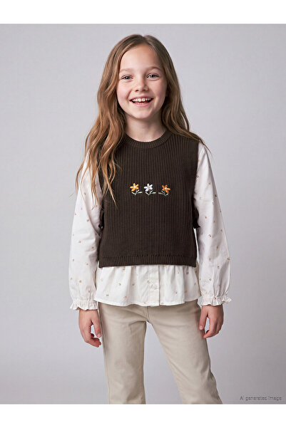 LC Waikiki Two Mt Shop Quality Lcw Kids Ecru Embroidered Standard & Regular G...