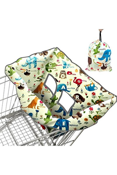 JOYZZZ Baby Shopping Cart Cover, 2-in-1 High Chair Cover with Safety Harness,...