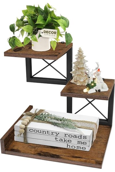 Generic Desk Shelf Organizer, Wood Desktop Organizer Small Bookshelf, 3 Tier ...