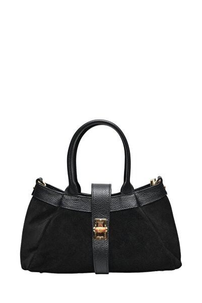 SimpleFind Isabella Rhea Geanta piele -Nina-NEGRU ,Geanta de mana piele natur...