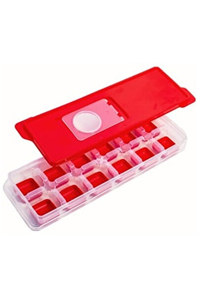 OEM Cutie de Silicon cu Capac din Plastic Rosu pentru 12 Cuburi de Gheata