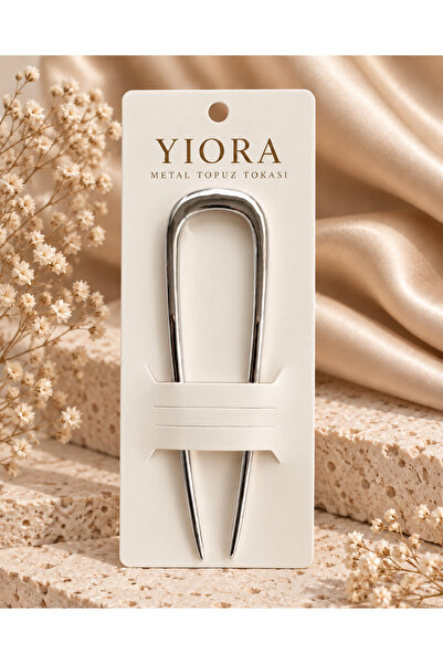 yiora 13 cm Metal U Topuz Tokası – Gold ve Gümüş Renk Fransız Topuz Saç Tokası
