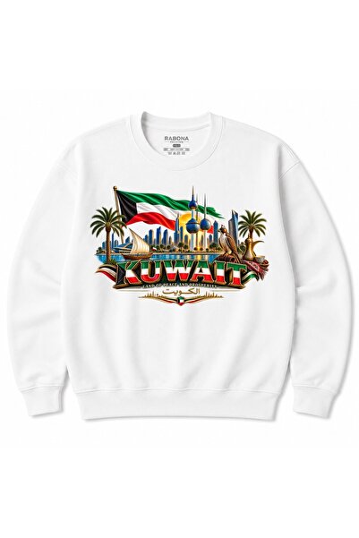 Rabona Fashion Kuwait Golden Heritage Falcon & Cityscape Graphic Sweatshirt