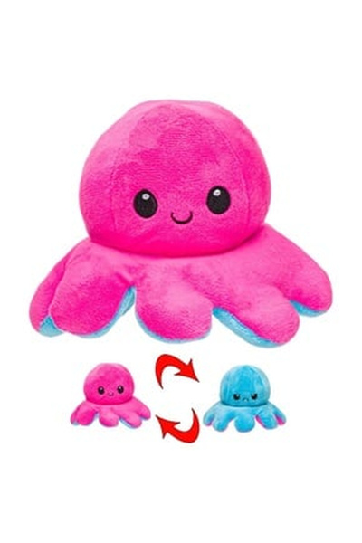 OEM Caracatita de Plus Fucsia Bleu Fericit Suparat 14cm
