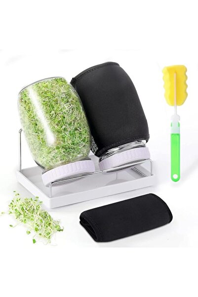 GENERAL JKJ&ZXZ Sprouting Jar Kit for Growing Broccoli,Alfalfa,Mung Bea, Prem...