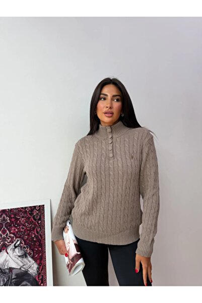 Mila Örgü Desenli Triko Kazak