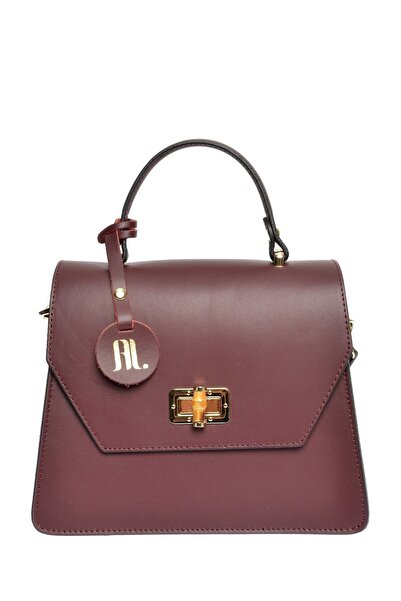 SimpleFind Anna Luchini Geanta piele -Leonora-BORDO ,Geanta de mana piele nat...