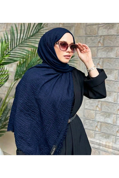Nazellaa Poloist Bürümcük Shawl Deep Navy Blue