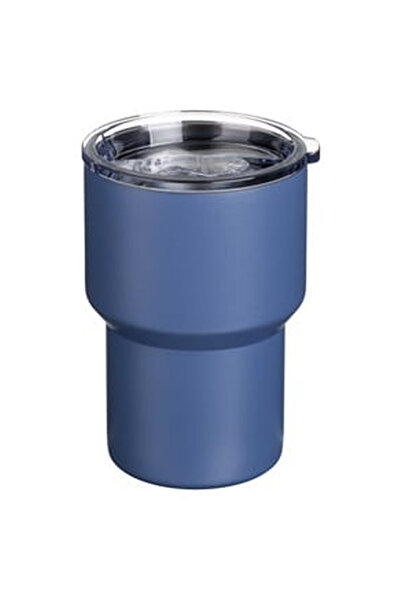 OEM Pahar Termos Metalic Albastru Mat Unique & Capac Transparent 400ml