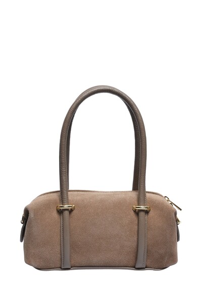 SimpleFind Luisa Vannini Geanta piele -Gemma-TAUPE,Geanta de umar piele natur...