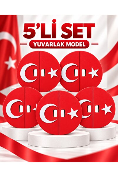 Fikart Ay Yıldız Gösteri Panosu Yuvarlak Model - 5'li Set 29 Ekim 23 Nisan Gö...