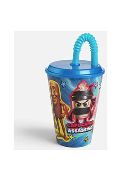 OEM Brainrot Plastic Cup with Straw 430ml