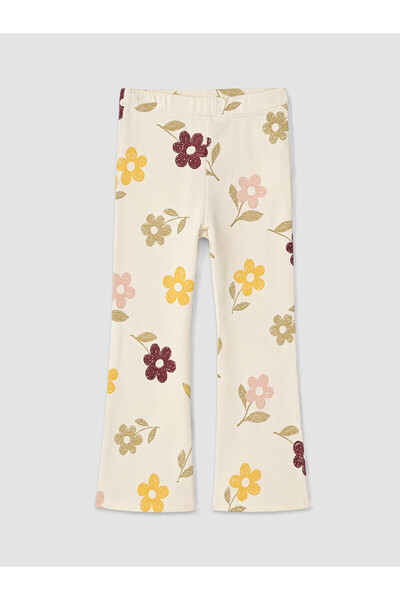 LC Waikiki Two Mt Shop Quality Lcw Kids Ecru 2 Threaded Floral Tight & Slim E...