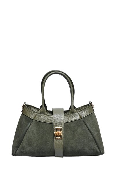 SimpleFind Isabella Rhea Geanta piele -Nina-VERDE MILITAR ,Geanta de mana pie...