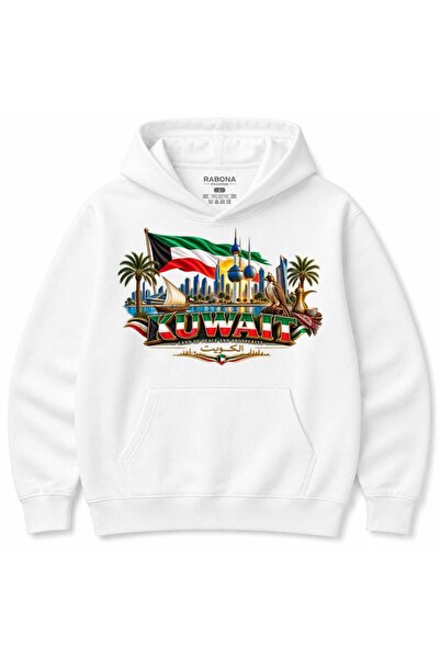Rabona Fashion Kuwait Legacy Falcon & Dhow Skyline grafička majica sa kapuljačom