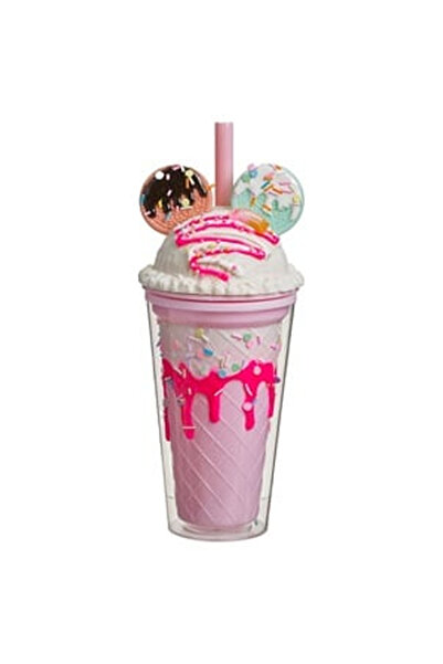 OEM Pahar din Plastic cu Capac Pai Granita & Biscuiti 450ml