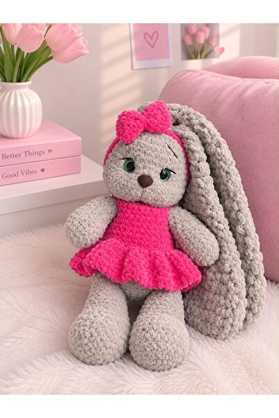 El Emeği Kadife Peluş Tavşan Amigurumi Oyuncak