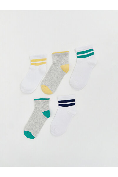 LC Waikiki Nevavm Farkıyla Lcw Kids Mixed Striped 5-Piece Pack Boys' Socks