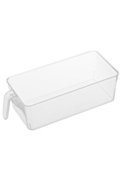 OEM Transparent Plastic Organizer with Handle for Refrigerator 33.5x15x10cm