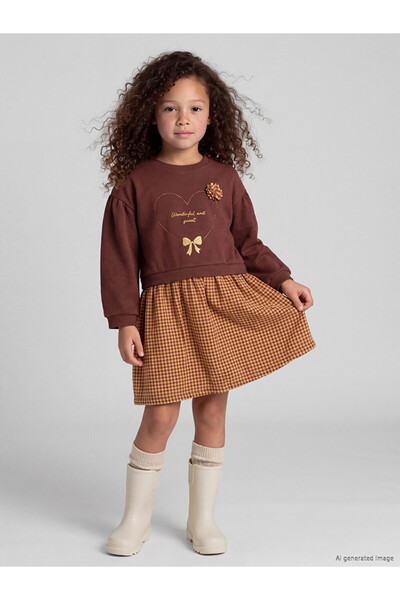 LC Waikiki Rmz Gi̇yi̇m Farkiyla Zero Roba Collar Girl's Dress