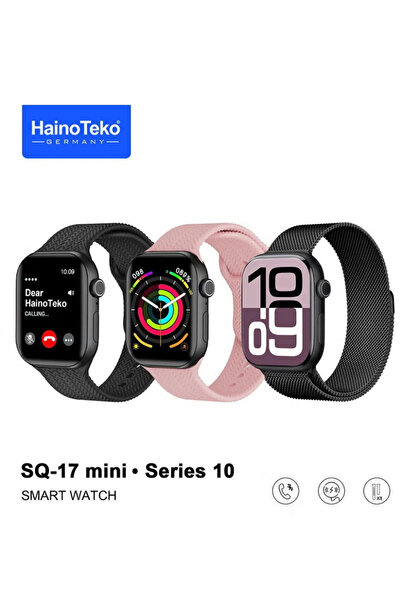 haino teko germany HainoTeko Germany SQ-17 Mini Smart Watch AMOLED Display with 3 Straps, Ladies' Watches. | Widgets Matrix