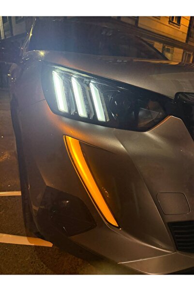 ARKT STİCKER Peugeot 2008 Gündüz Led Sticker Set 2020-2023 Uyumlu Turuncu