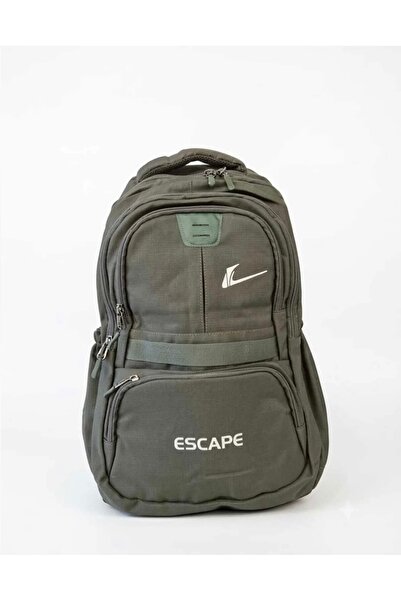 ESCAPE Unisex Khaki Backpack School Bag with 4 Pockets Water Resistant 45X30X...